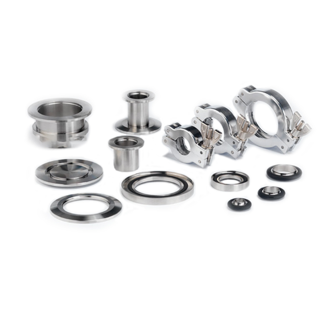مجموعه اتصالات وکیوم KF شامل فلنج، کلمپ، سنترینگ رینگ و اورینگ - وکشاپ vacshop