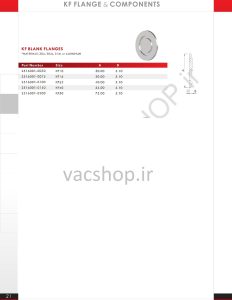   مشخصات فنی فلنج کور kF (kF Blank Flange)- وکشاپ